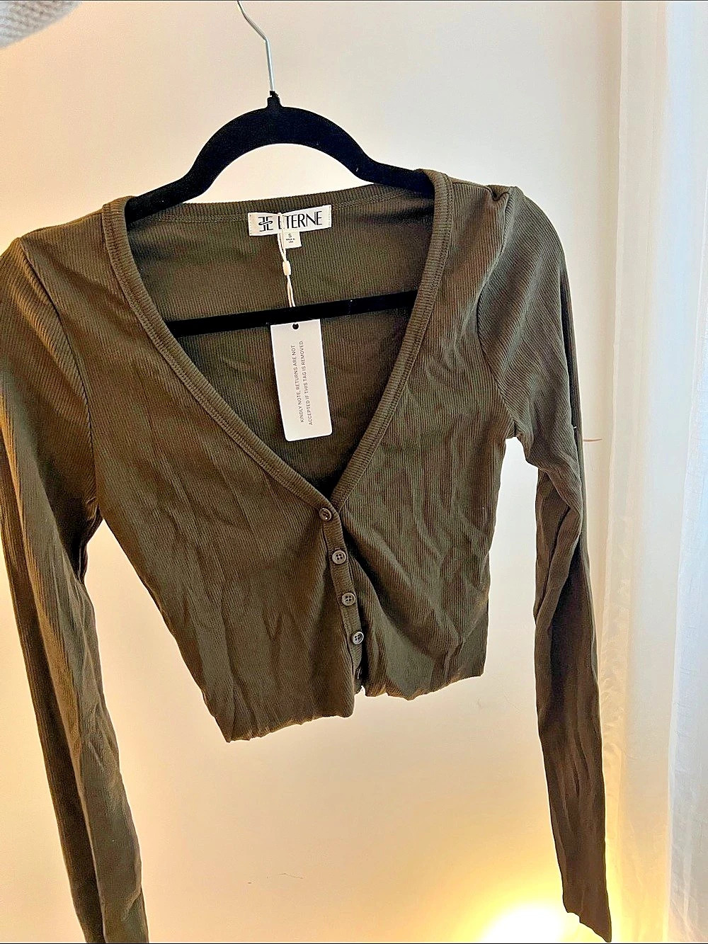 ETERNE Ribbed Cardigan